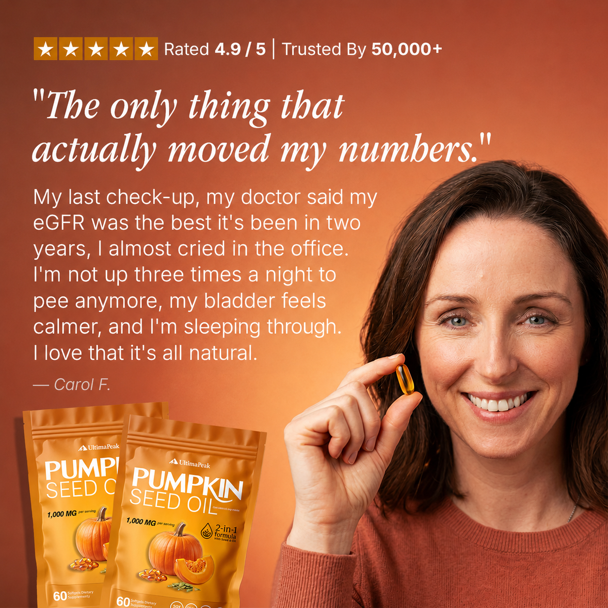 UltimaPeak Pumpkin Seed Oil Softgels